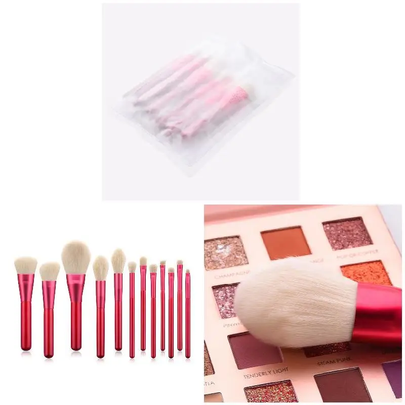 

12 шт. кисти для макияжа набор кистей для макияжа с деревянной бровей Румяна Тени для век Косметические средства EY669