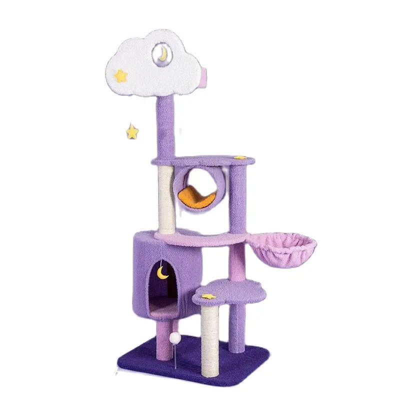 

Cat Climbing Frame cat tree cat litter solid wood scratching post large cat tower cat scratching board toy jumping platform