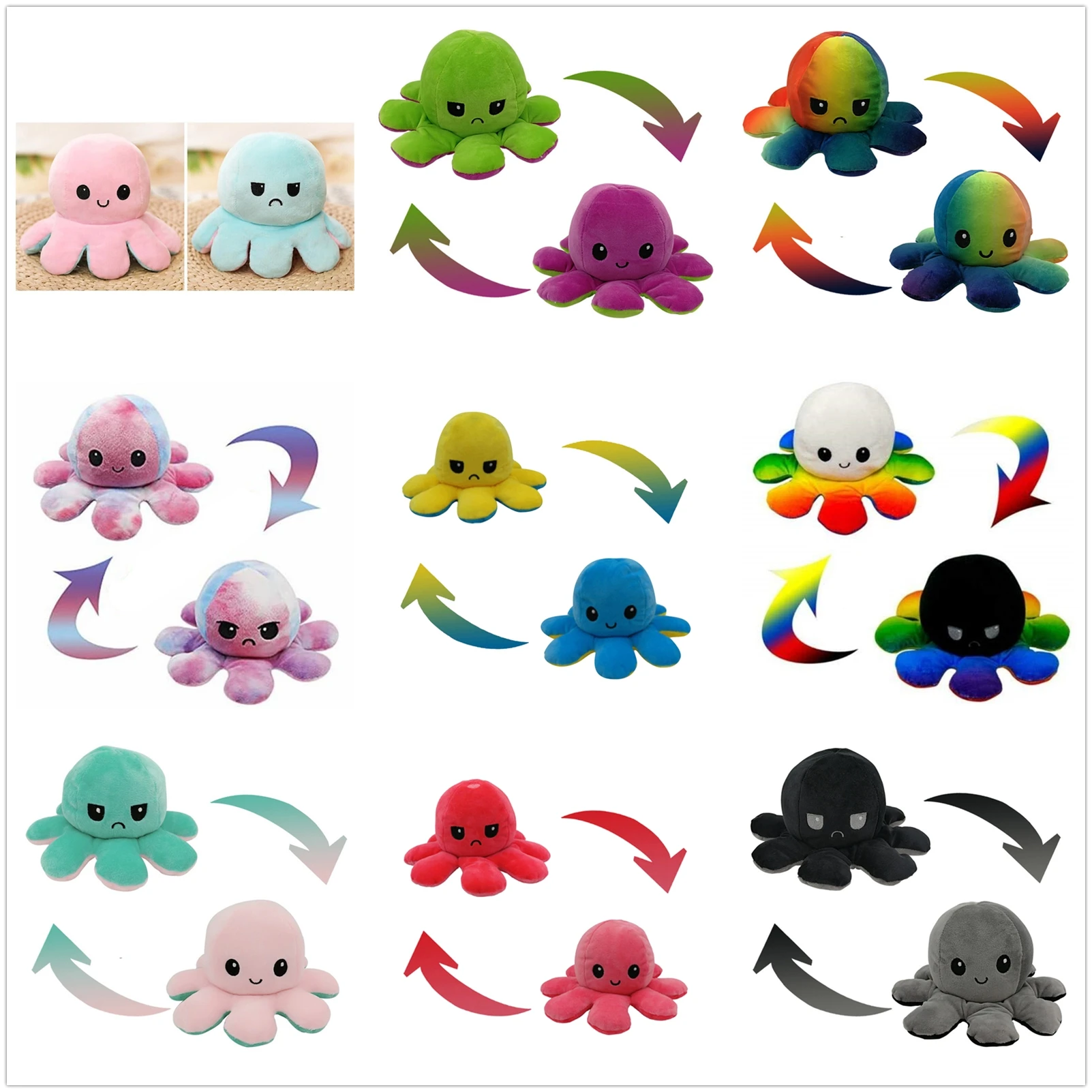 

Doll Stuffed Emotional New Flip Funny Toy Stuffed Toy Funny Present Plush Doll Fitget Toys Decoration Artwork For Home Stuffed