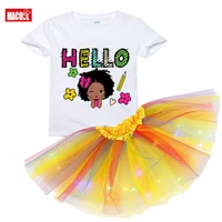 summer girls kids neon led tutu skirt party stage dance wear pleated layered tulle light up short dress set wings for 3 12 years