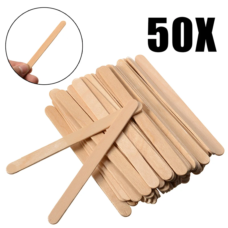 Shellhard 50x одноразовые деревянные депрессоры для удаления волос с языка блестками