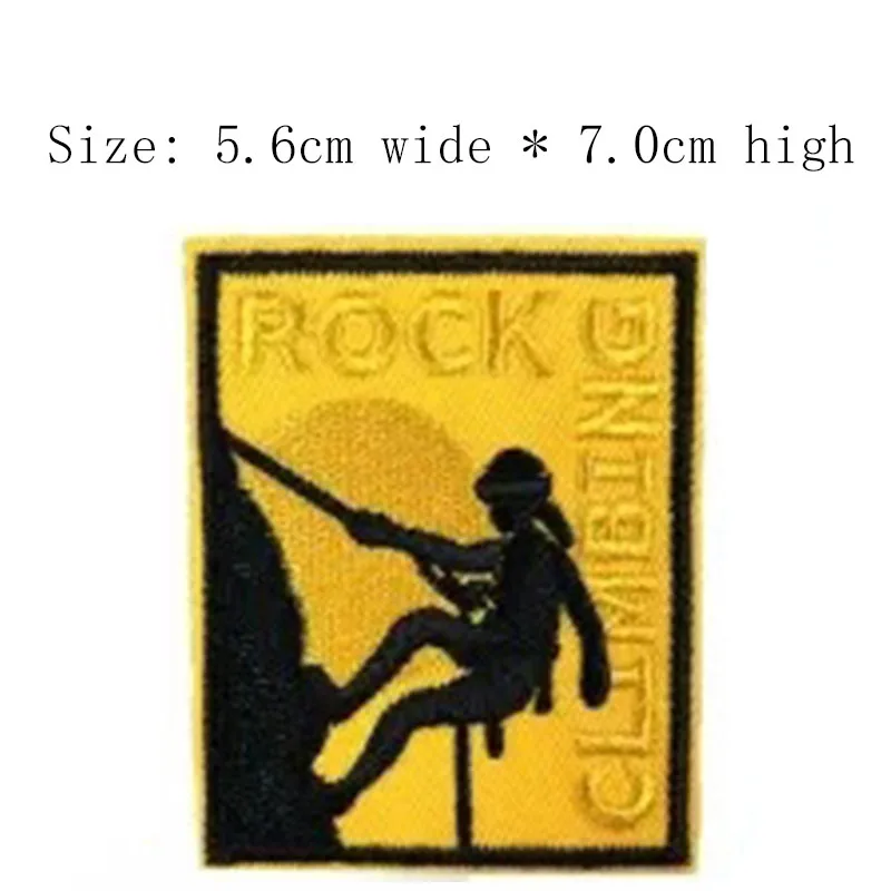 Бесплатная доставка вышивка желтого цвета высотой 7 см для скалолазания утюгом