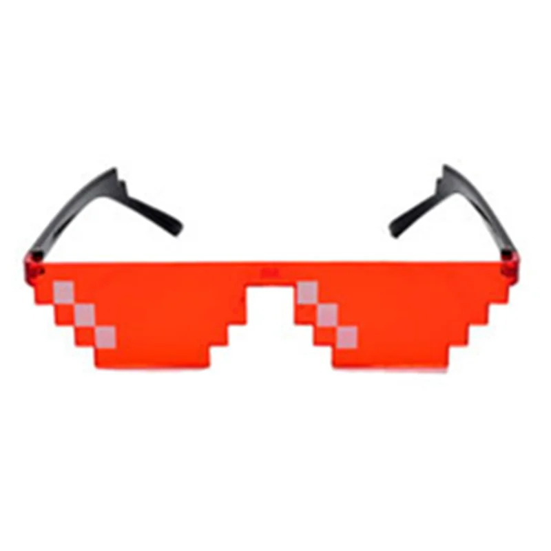 8 Bit Thug Life солнцезащитные очки для мужчин и женщин, Брендовые очки для вечеринки, мозаика, UV400, винтажные очки, унисекс, подарок, игрушка, очки - Название цвета: Red 1
