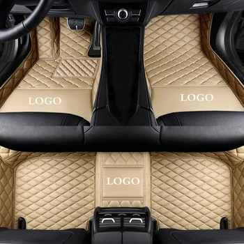 Custom  Logo car floor mats for Mercedes Benz W203 W210 W211 AMG W204 A B C E S CLASS CLS CLK CLA SLK GLA GLC GLS A20 car mats