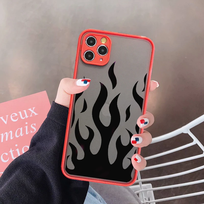 Чехол JAMULAR с красным пламенем и огнем для телефона iPhone 11 Pro 7 XS MAX X SE 2020 XR 8 Plus чехол