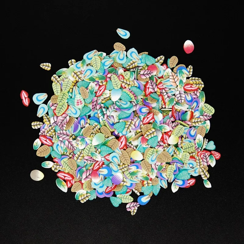 1000 шт. Высокое качество 3D перо Полимерная глина Фрукты нарезанные мягкие