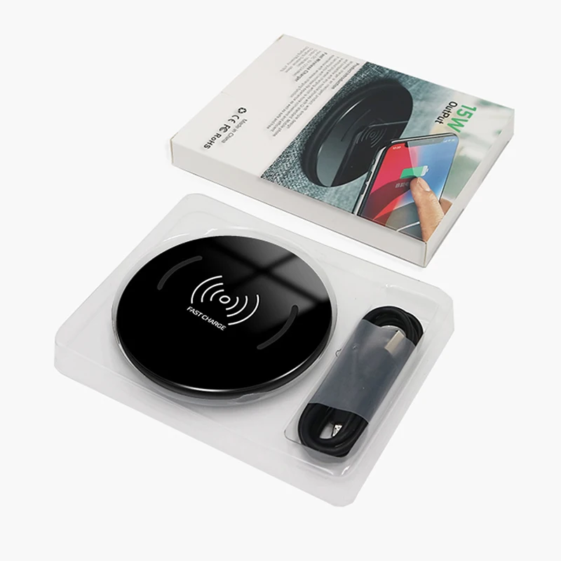 15W wireless Charger QI 15 Вт Быстрое беспроводное зарядное устройство для samsung S10 Plus S9 S8 Note 9 8 смартфон зарядная подставка для huawei P30 pro mate 20 pro iPhone - Тип штекера: 15W wireless Charger
