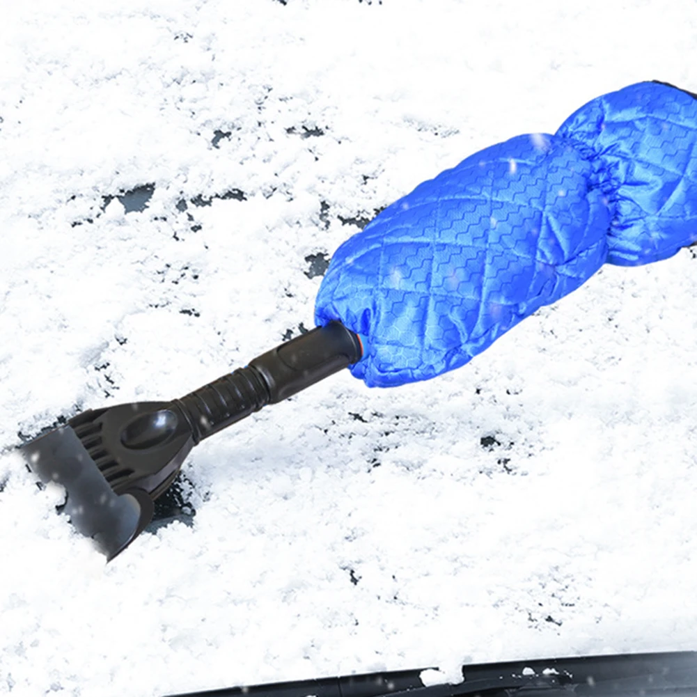 

Car Snow Shovel Scraper Removal with Warm Gloves for Outside Outdoor Car Ice Scraping Warm Velvet Gloves Supplies