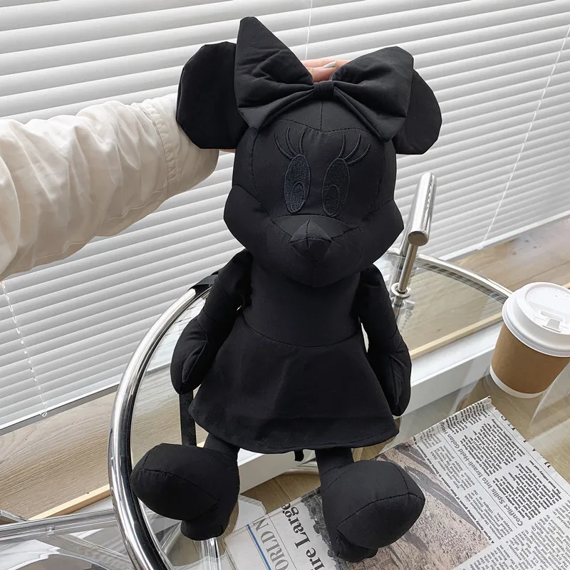 

Новый рюкзак Disney Dark, плюшевый рюкзак с Микки и Минни, набивные игрушки, рюкзак для девочек, милый аниме, подарок на Хэллоуин и Рождество