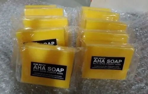 

AHA White Multi Alpha Hydroxy Acids Whitening Soap Skin Body Lightening Bleaching Dark Spot Soap