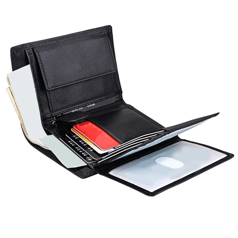 

Men's Anti-Theft Brush Anti-Leather Men's Wallet Multifunctional Men's Vertical Wallet