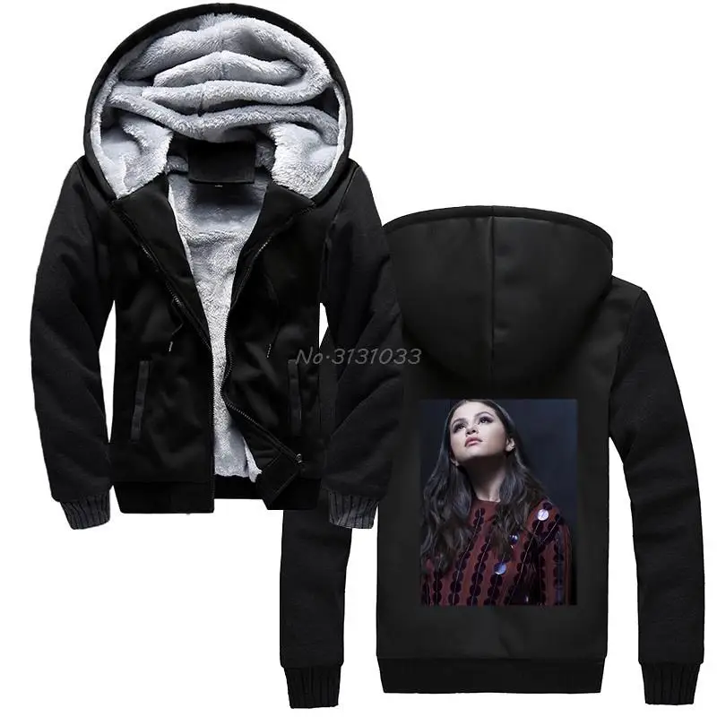 

Hoodie Grossbull DA Selena Gomez Revival Tour Poster Men Winter Thicken Keep Warm Sweatshirt Hooded Jacket Streetwear