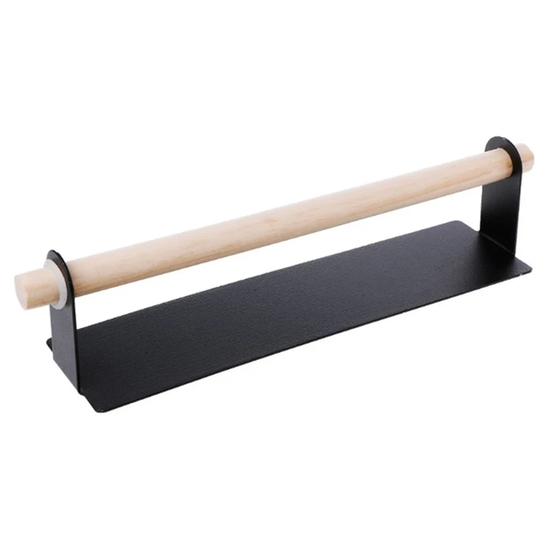 

Punch-free self-adhesive paper roll holder wooden storage rack hanger kitchen bathroom hardware paper holder bracket