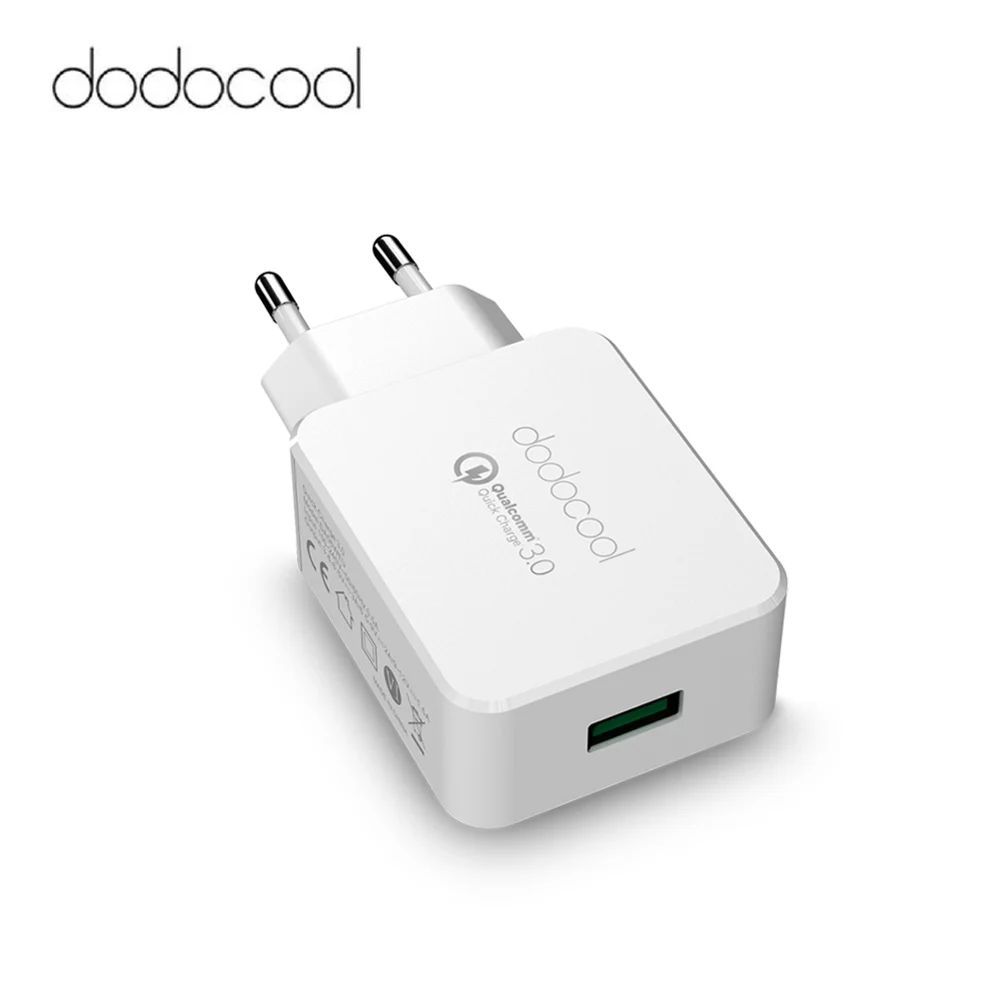 

Dodocool Быстрая зарядка 3,0 18 Вт USB Сетевое зарядное устройство для устройств с поддержкой QC3.0 для LG G5 / HTC One A9US вилка