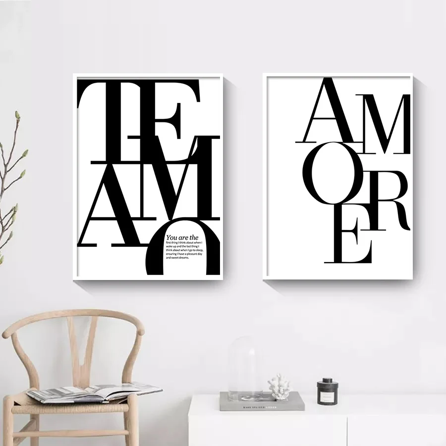 Картина на холсте в скандинавском стиле черный и белый цвет | Дом сад