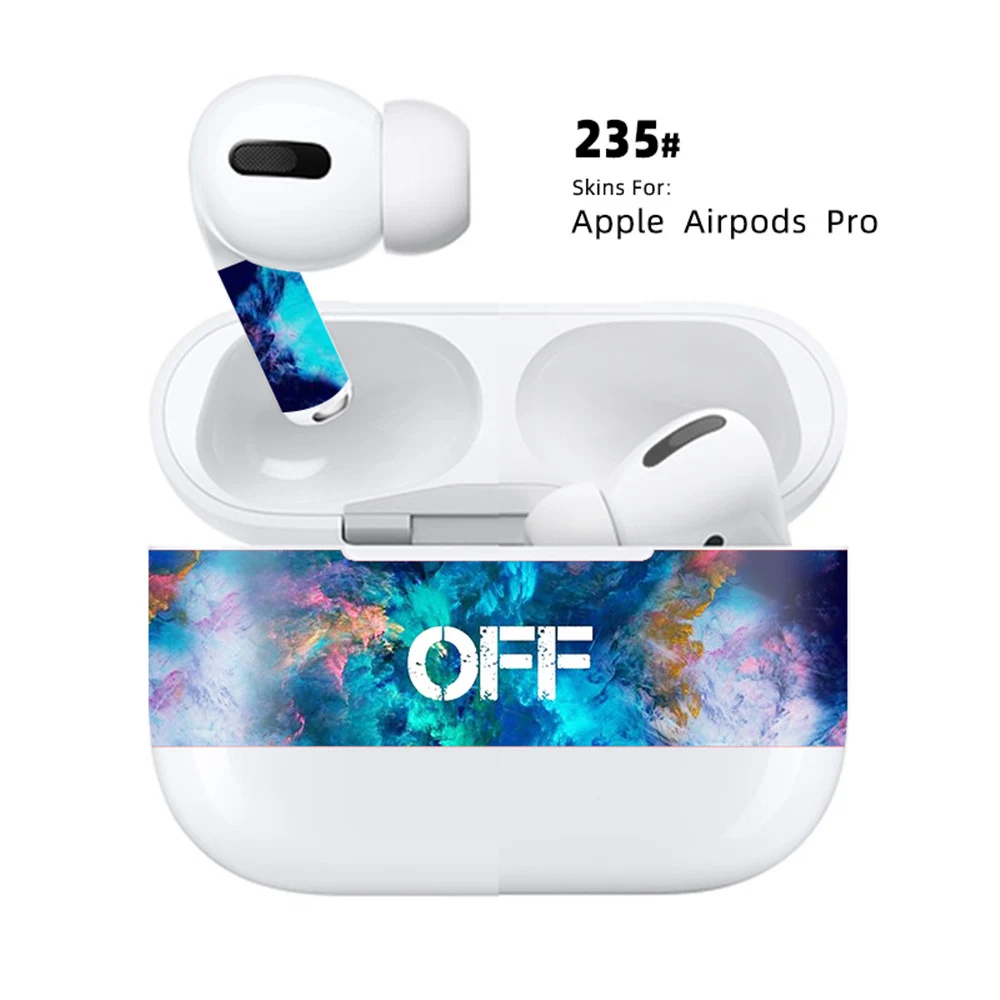 1pc Dust-proof Protective Cover Sticker Case Skin Film Dust Guard Print Sticker Bluetooth Earphone Accessories For AirPods Pro