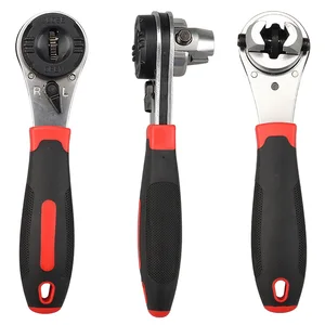 Гаечный ключ с трещоткой и нескользящей ручкой, 6-22 мм