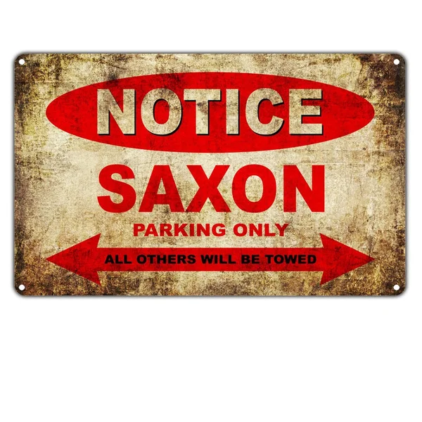 

Винтажный листовой знак для стоянки мотоциклов Саксон только все остальные будут буксироваться жестяной знак Ретро металлический плакат м...