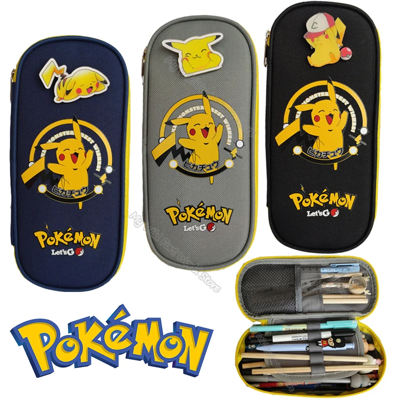 Чехол для карандашей с покемоном Большой Вместительный чехол детские школьные