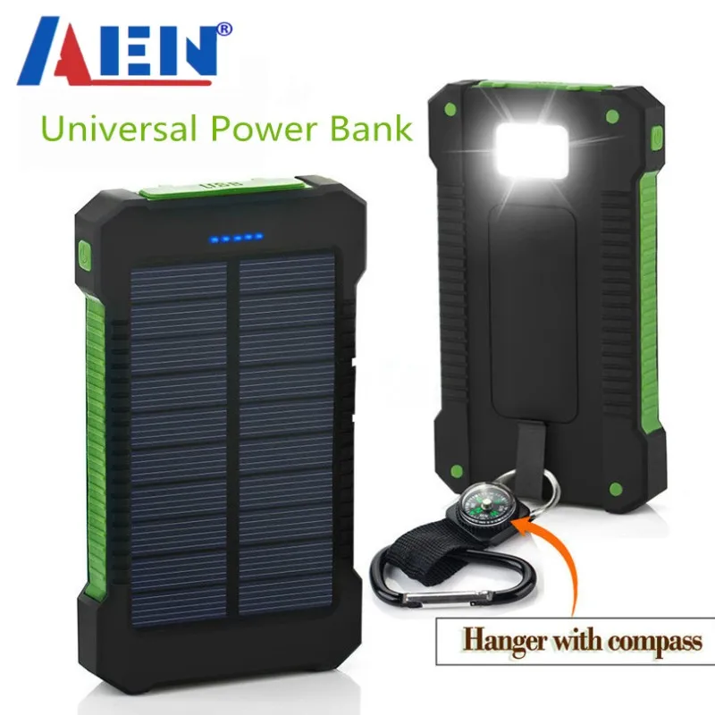 Портативное зарядное устройство на солнечной энергии водонепроницаемое 30000 мА ·