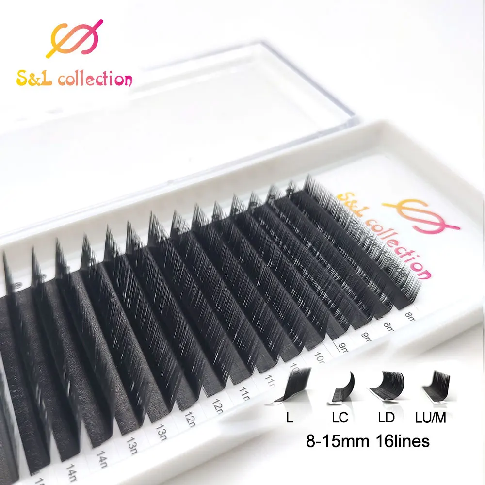 

False Eyelashes Extension Individual Eyelashes Natural Fake Lashes Soft L Curl Matte Black High Quality Lash Extension