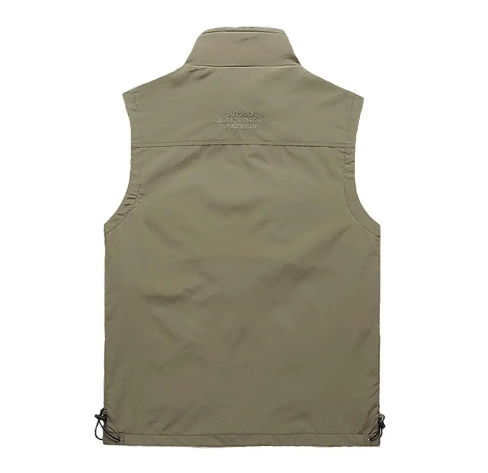 Мужская спортивная сетчатая жилетка с несколькими карманами тонкий дышащий