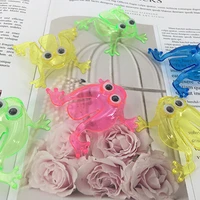 10pcspack color mini transparent jumping frog birthday party baby shower kids party favors giveaway children toys finger game
