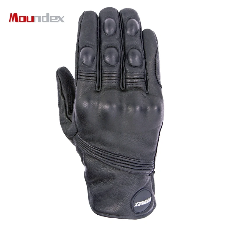 Мотоциклетные перчатки для мужчин и женщин Кожаные Защитные митенки с закрытыми