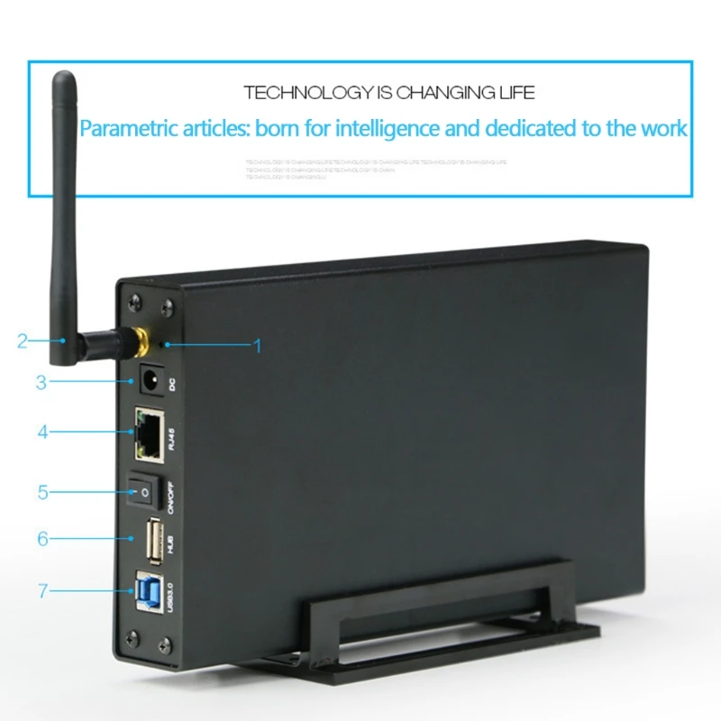 Blueendless Wireless HDD Enclosure Box Portable Wifi Router NAS Network ...
