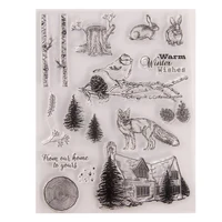 clear stamps for diy scrapbooking card winter animals wolf transparent stamp making photo album crafts decor new 2020 stamp