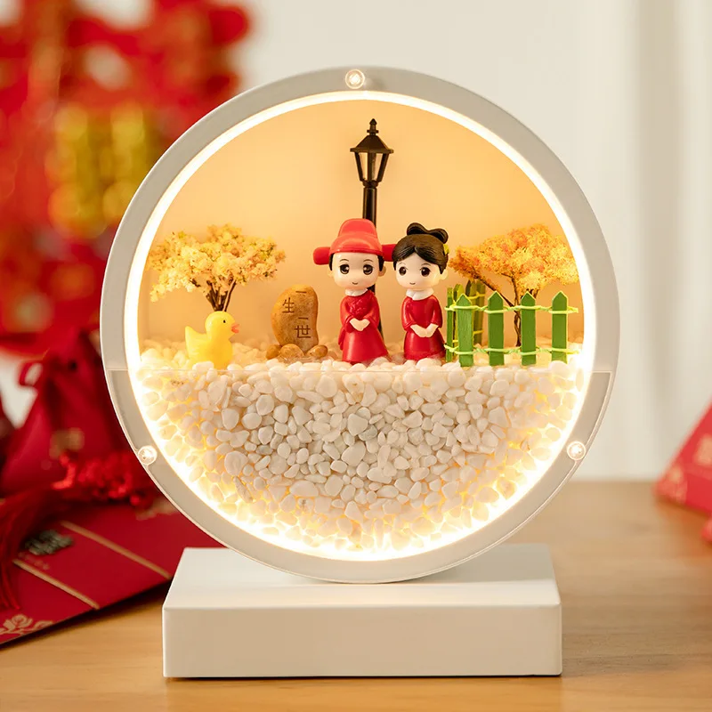 

Dried Flower LED Night Light Statue USB Charging with Cable Bedroom Decor Gift Touch Night Bedside Lamp Home Decor FBS88