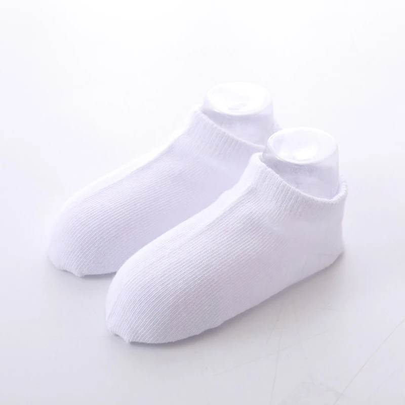 5 par/pack calcetines de beb&eacute; blancos chico corto primavera estilo s&oacute;lido calcetines para Ni&ntilde;os Ni&ntilde;as Ropa Accesorios-2