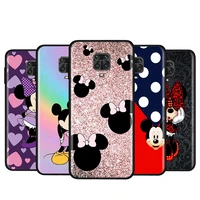 phone case for xiaomi redmi note 4 4x 5a 5 6 7 8t 8 9t 9s 9 10 10s prime pro max cute mickey mouse black soft cover
