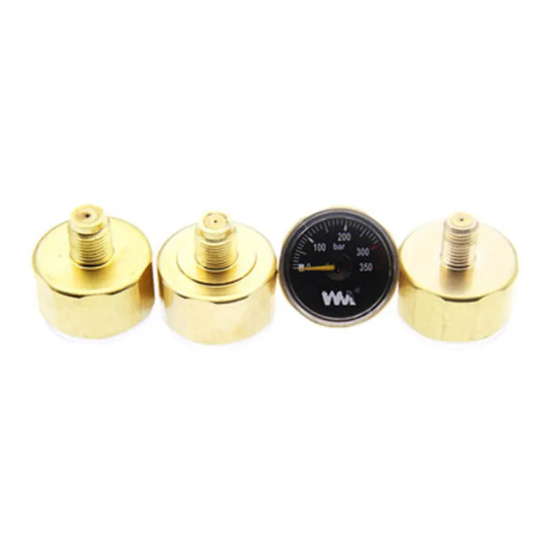Медный M10* 1 G1/8 дюймов 350bar Мини манометр, ED черный и белый циферблат 28 мм Манометр