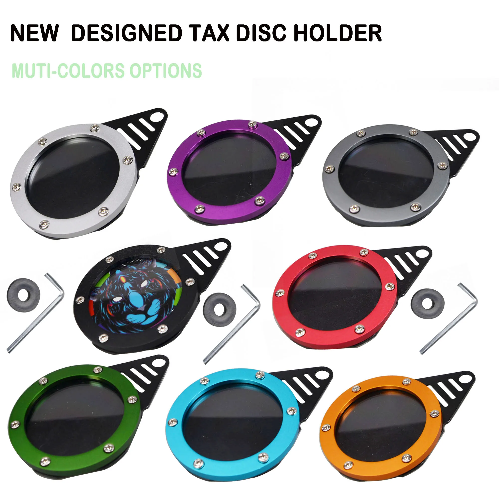 

Универсальный держатель налог. Диска мотоцикла, Универсальный Круглый налог. Диск, новый дизайн, водонепроницаемый, многоцветный