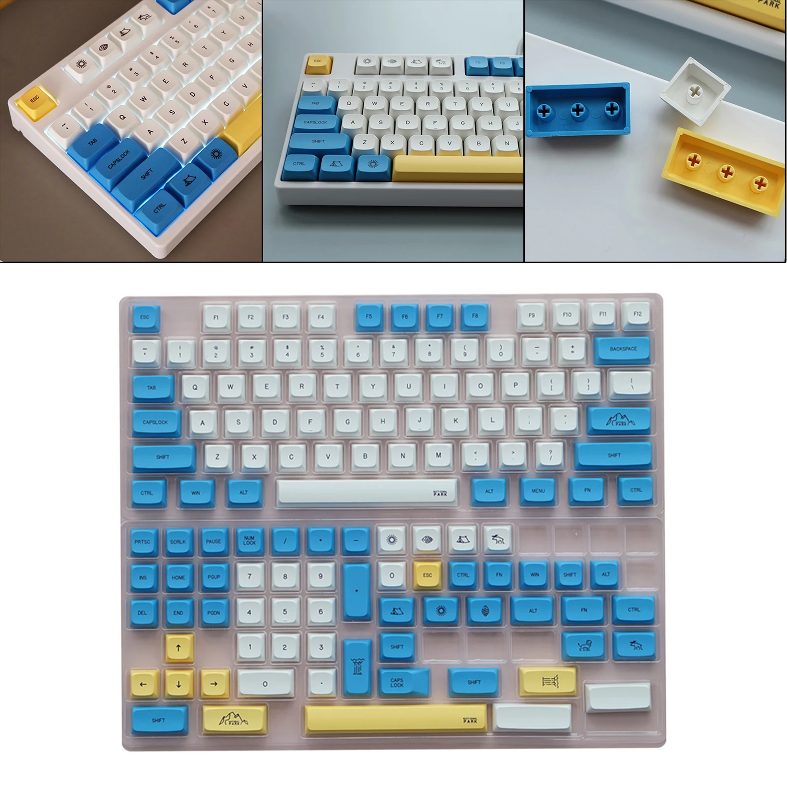 

Декоративная клавиатура PBT 132 клавиши для игровой механической клавиатуры 61 64 72 87 98, удобные изысканные аксессуары