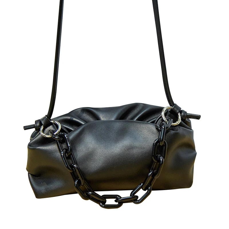 Ceossman новая сумка из мягкой кожи украшенная облаком для вечеринки на одно плечо