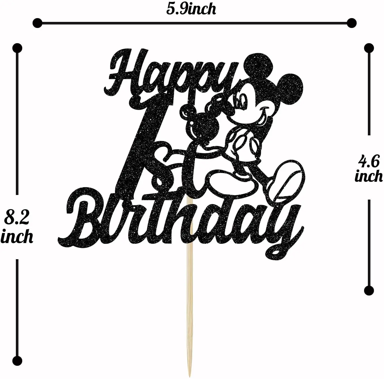 Disney Cake Topper Mickey Mouse Birthday Party Supplies Mickey cake Topper Party Decor Happy Birthday topper for Baby Supplie images - 6