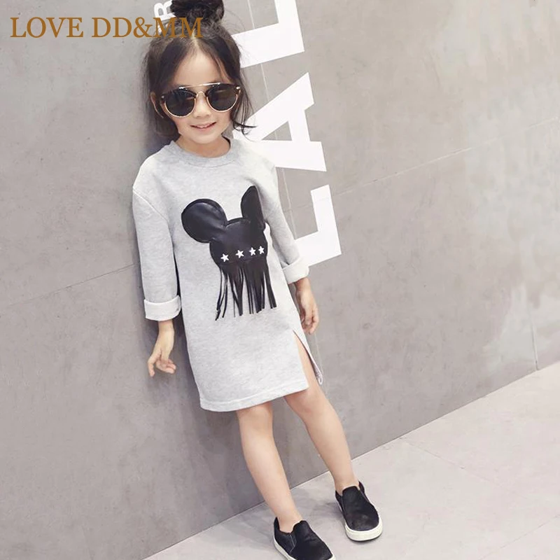 Платье для девочек LOVE DD &amp MM детская одежда 2020 Дизайнерские Длинные футболки с