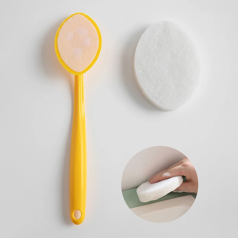 

1 Pcs Long-handled Sponge Brush For Bathroom Bathtub Cleaning Floor Brush Kitchen Sponge Household Cleaning Tools