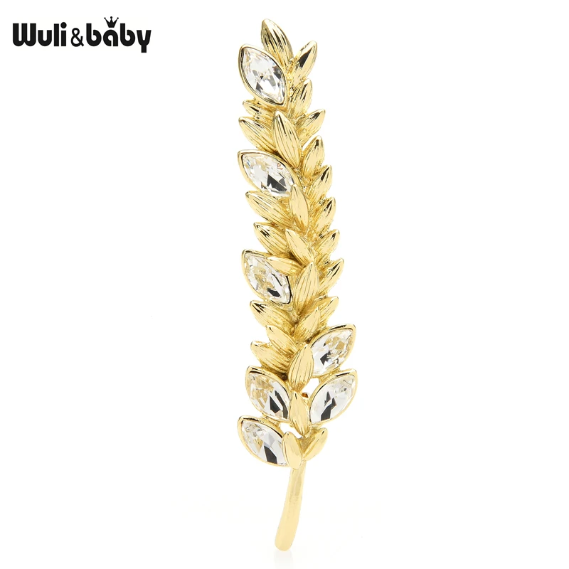 

Wuli & baby стразы броши в виде пшеницы для женщин дизайнерская брошь в виде зернистой еды для вечерние офиса булавки подарки