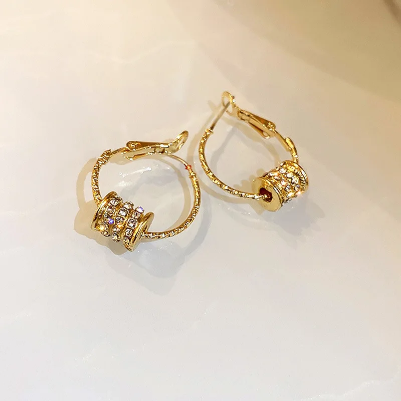 

Silver Needle Small Waist Earrings Female Korean Design Simple Round Earrings Net Red Ins Wind Earrings Trend Jewelry Earrings