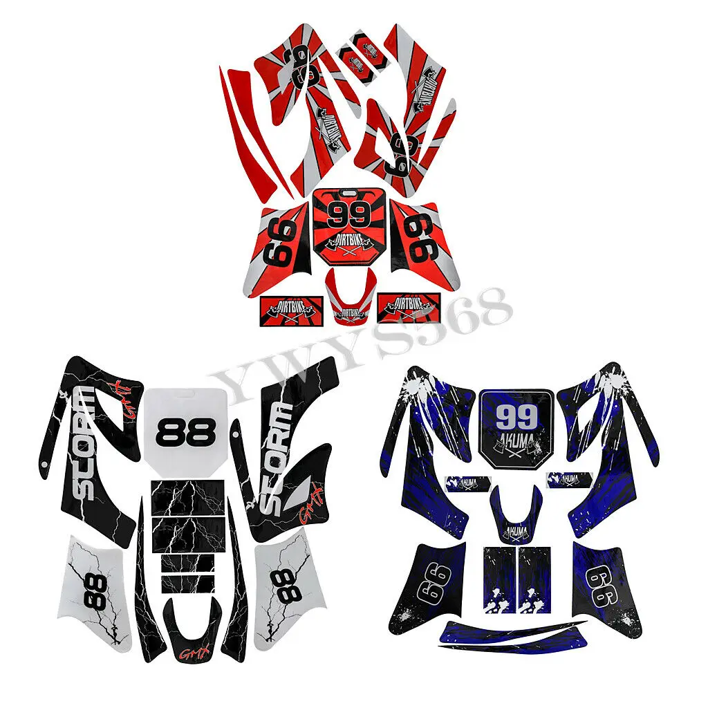 

Черные/синие/красные наклейки графический комплект для фотографий из пластика для внедорожника