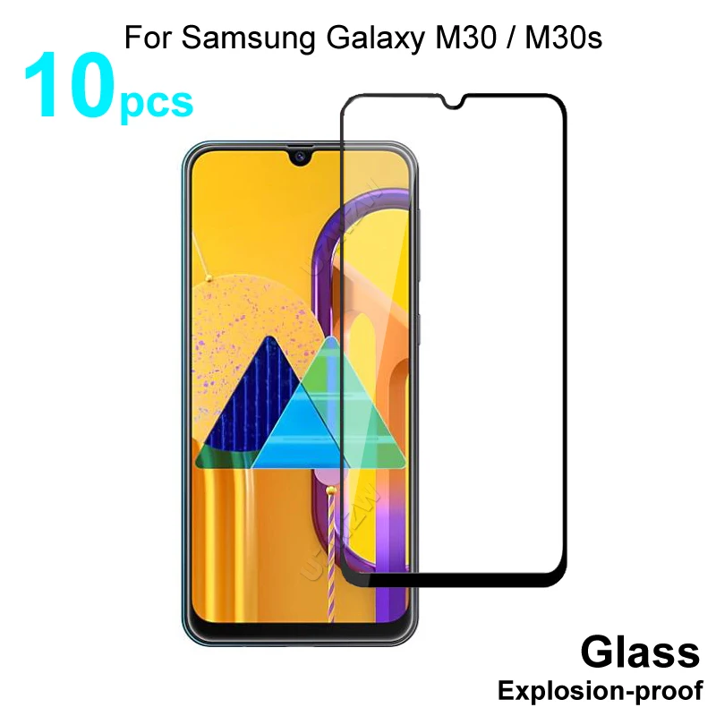 Стекло для Samsung Galaxy M30 M30s полное покрытие защита экрана защитное закаленное