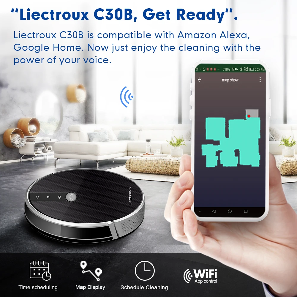 Робот-пылесос LIECTROUX C30B