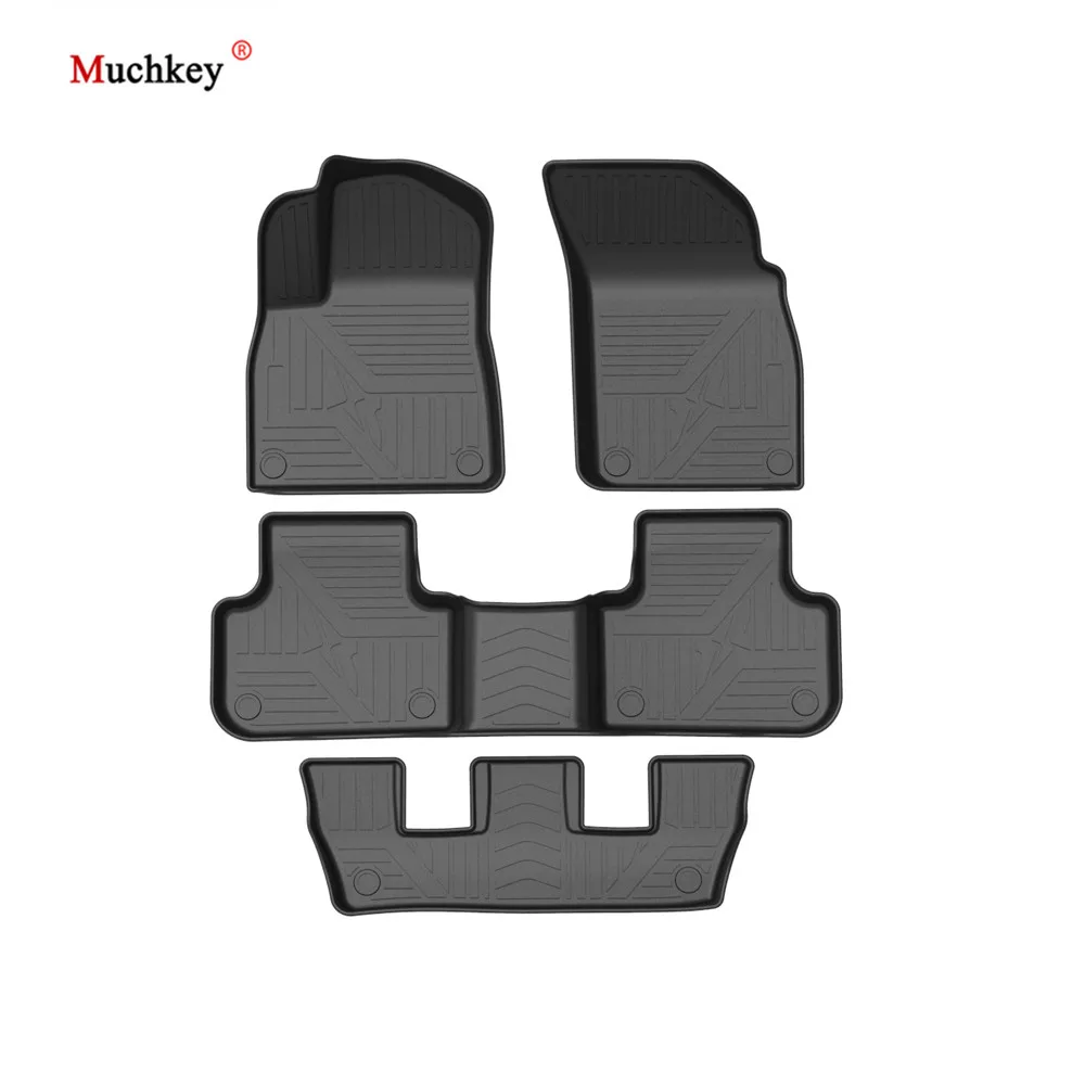 

Muchkey TPE Auto Floor Mat For Acura MDX 2014 2015 2016 2017 2018-2019 7 Seat Car New Design Style All-Weather Non-Slip Foot Pad