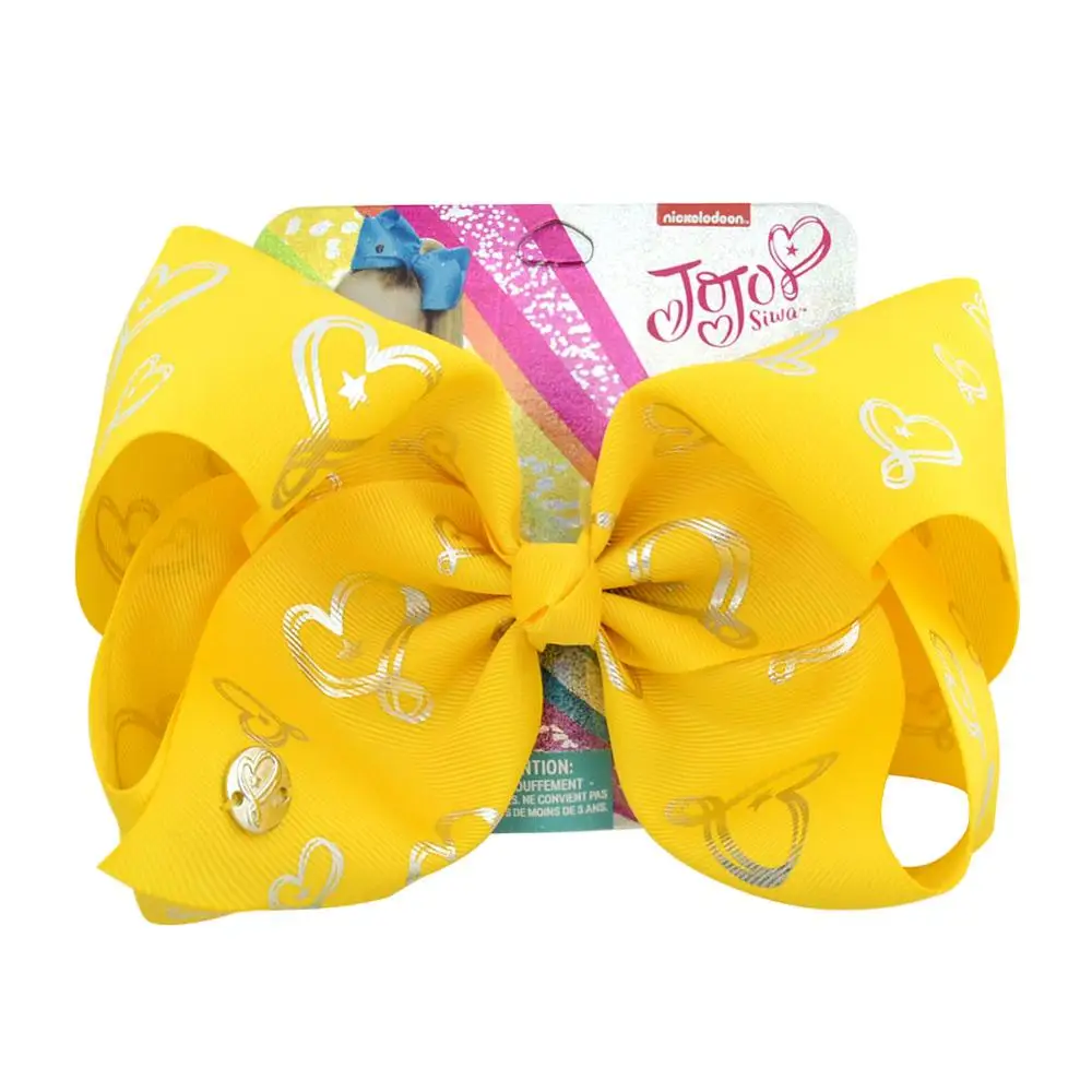 1 шт 8 &quotJoJo Siwa BowsUnicorn в форме сердца с рисунком виде заколок бантами Рог единорога