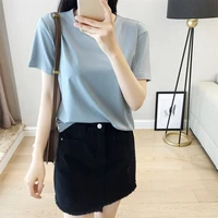 22 summer new loose short sleeve modal t shirt womens casual bottoming shirt thin half sleeve basic large size top specials