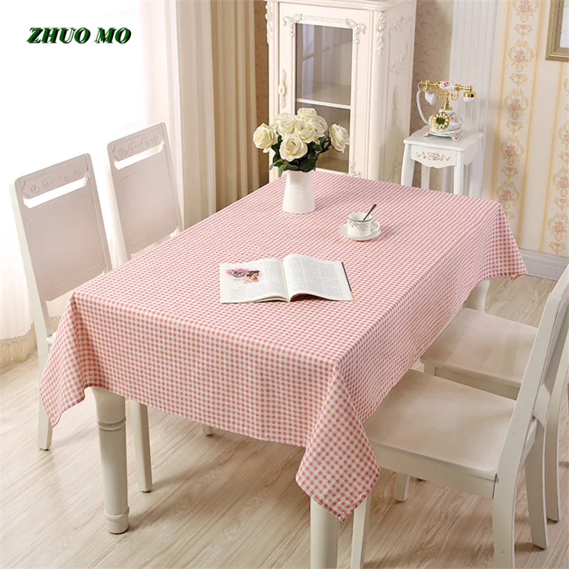 

Linen Table Cloth Modern Style Pink beige Tablecloth Wedding Party Decor Rectangular Tea Table Cover Desk Cloth Cover