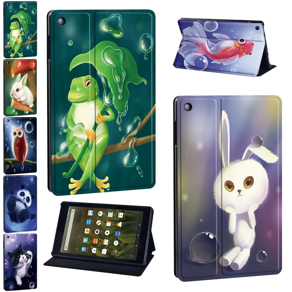 

Tablet Folding Stand Case for Amazon Fire 7 (5th 7th 9th)/HD 8 (6th 7th 8th) Gen/HD 10(5th 7th 9th) Animal Print Series Pattern